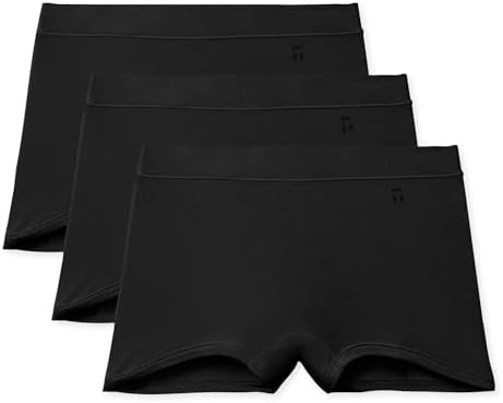 Tommy John Womens Underwear, Boyshort Panties, Cool Cotton Fabric, 3 Pack