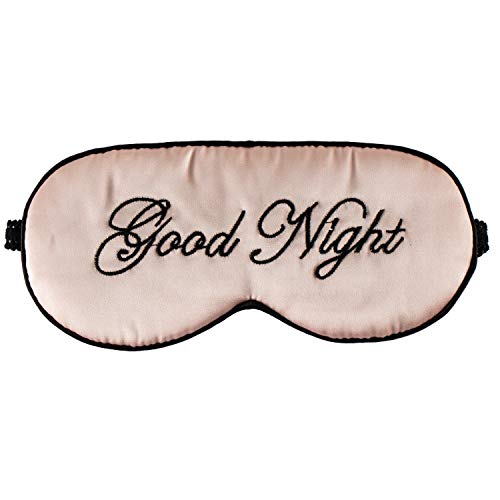Silk Sleep Eye Mask for Women and Men Soft Ladies Ultra Lightweight Adjustable Strap Satin Eye Night Blindfold Eyeshade Cover for Full Nights Sleep, Travel and Nap Pink