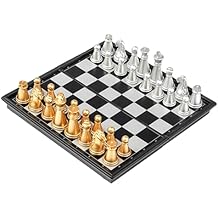 Chess Set Board,5.1" Magnetic Chess Set with Chessmen Storage Slots,Easy to Carry,Folding Chess Boards for Beginners and Adult(Size:5.1 * 5.1in)